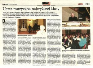 Concert review - Nowa Gazeta Trzebnicka (local weekly) 5.11.2013